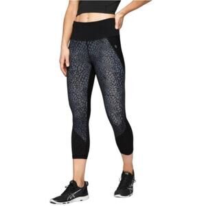 Athleta Crocodile Stealth Trucool Vented Sculptek Capri‎ Leggings - Size XS